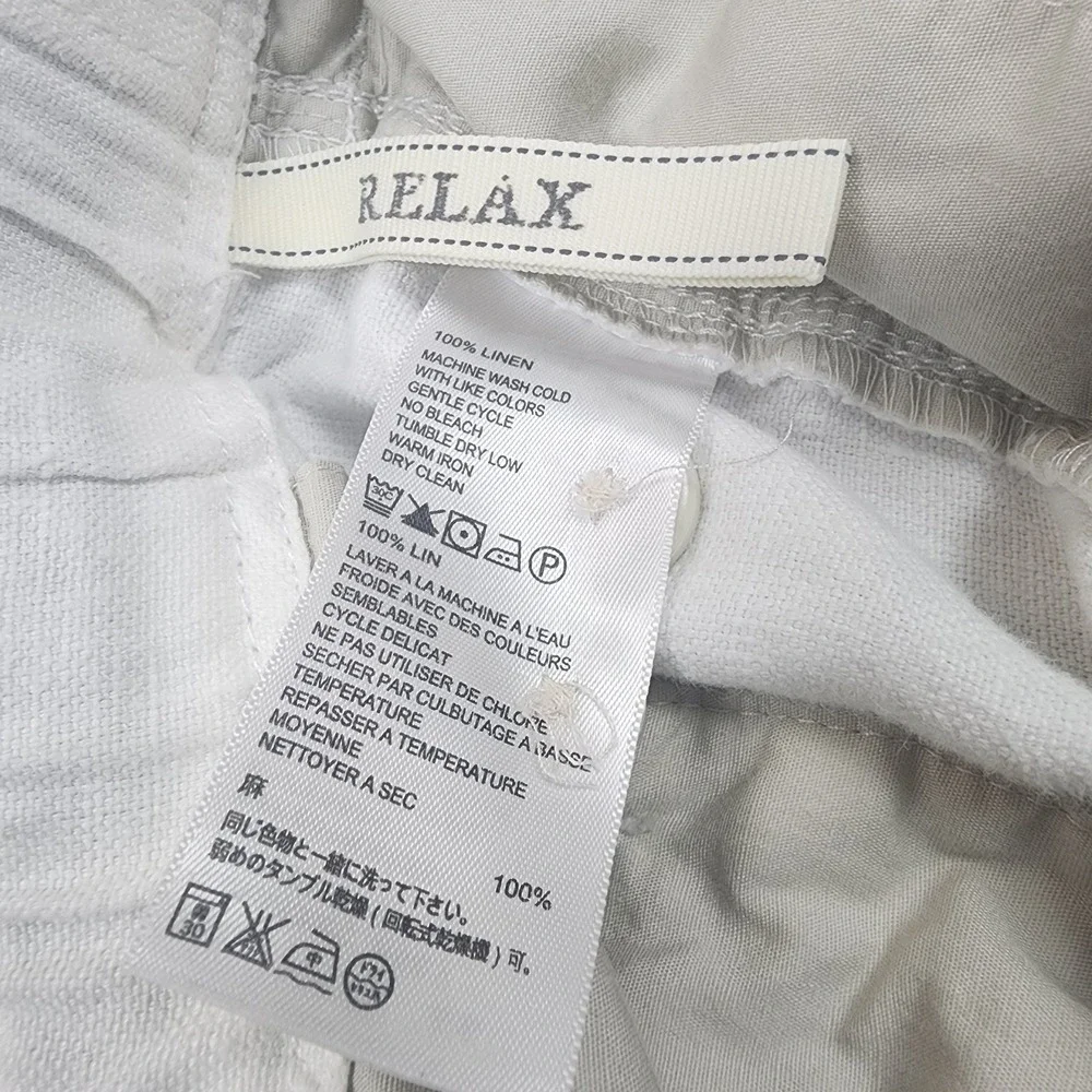 Tommy Bahama Pants Mens XL White Linen On The Beach Relax Drawstring Resort